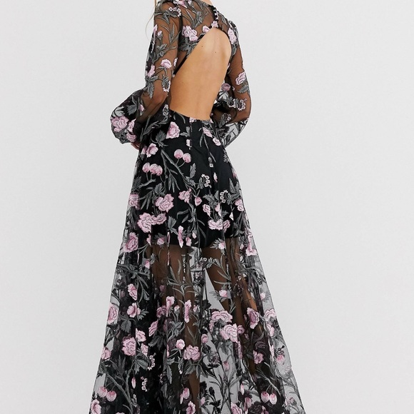ASOS EDITION floral open back maxi dress - Picture 2 of 6